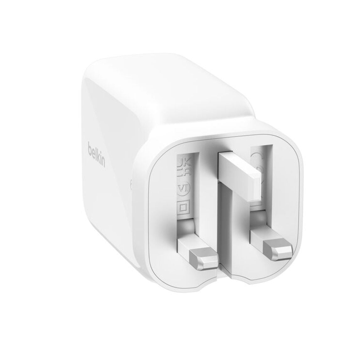 Belkin Boost Charge™ Pro 67W GaN Wall Charger with 3.3ft Retractable USB-C Cable, White