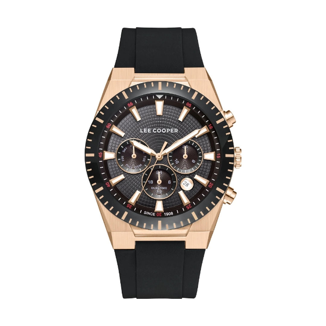 Lee Cooper Men's Multi Function Black Dial Watch, LC08088.451