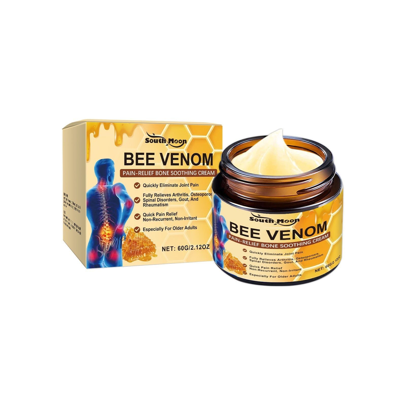 Bee Venom Joint Care Cream, Instant Pain Relief, Anti-Inflammatory, Mobility Boost ,60g