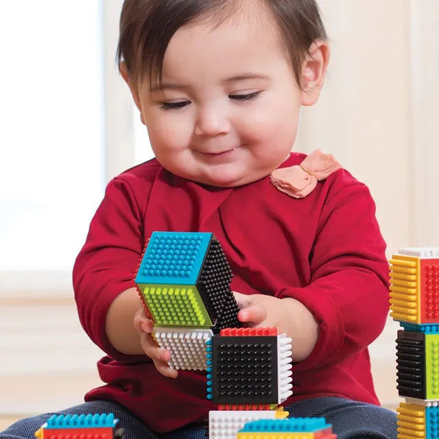 Infantino Baby Press & Stay Sensory Block Activity Toy - 24 Pcs
