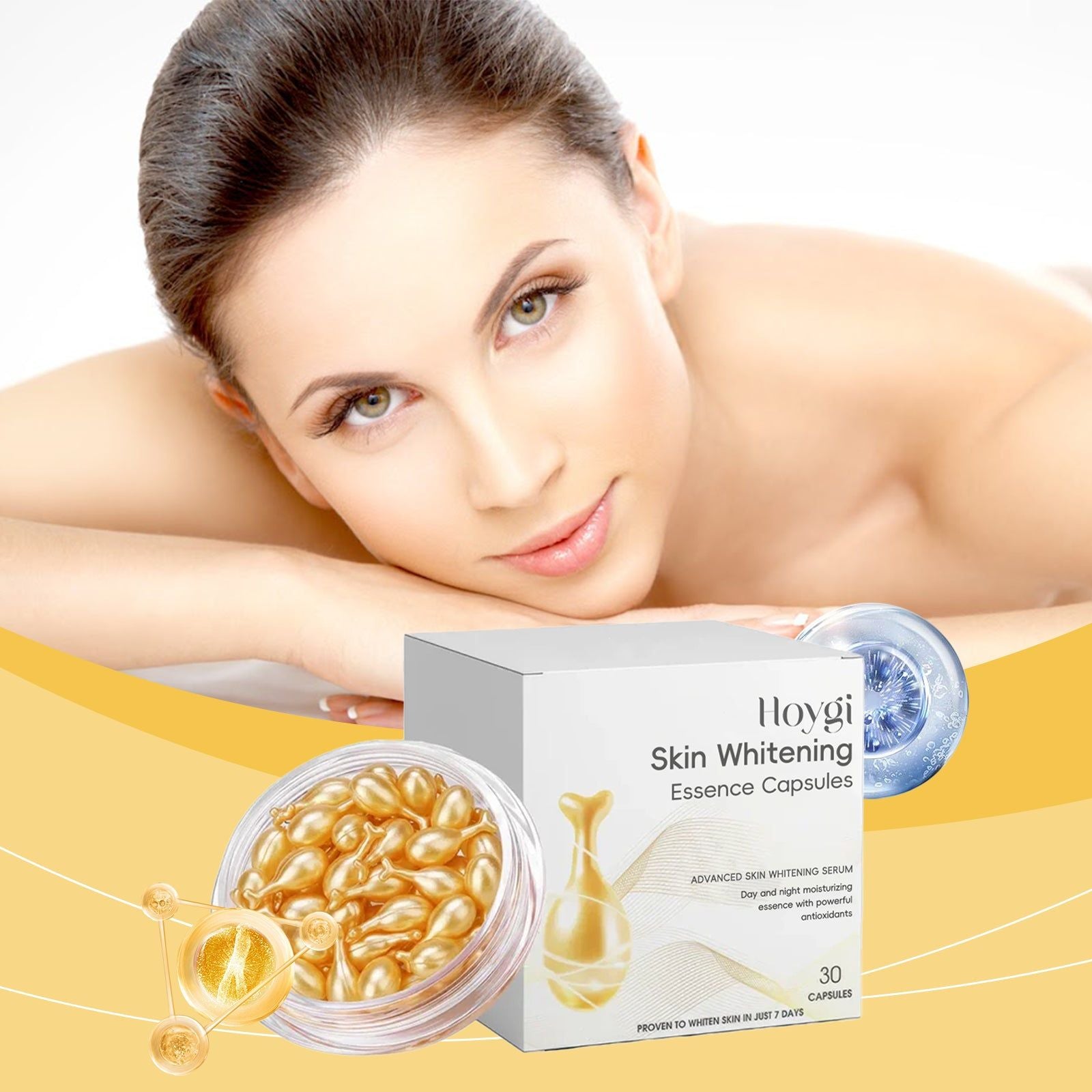 Brighten Skin Naturally, Hydrating Capsules for Armpits, Knees, Elbows, Glowing Skin ,30capsule