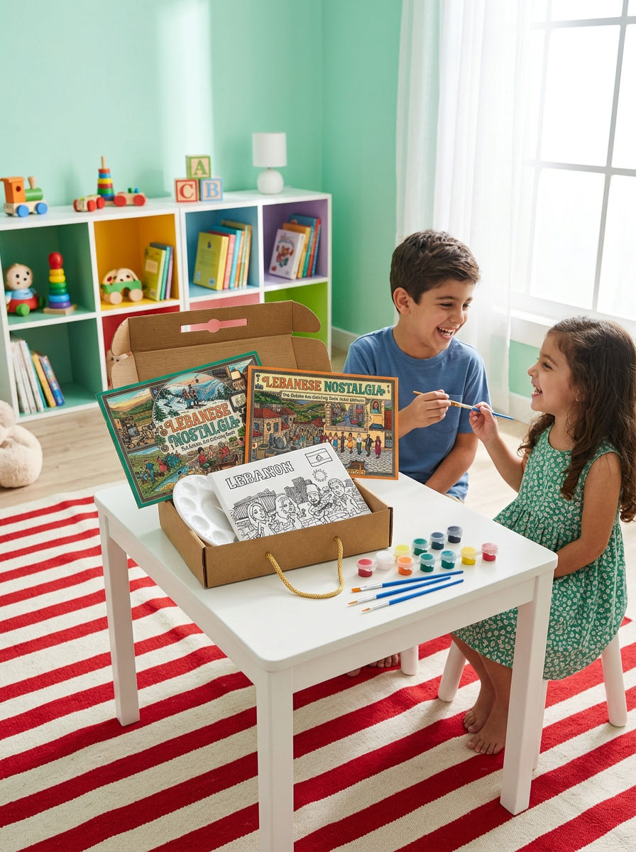 Kids Zone Lebanese Nostalgia: The Golden Era Coloring Experience - Box Set