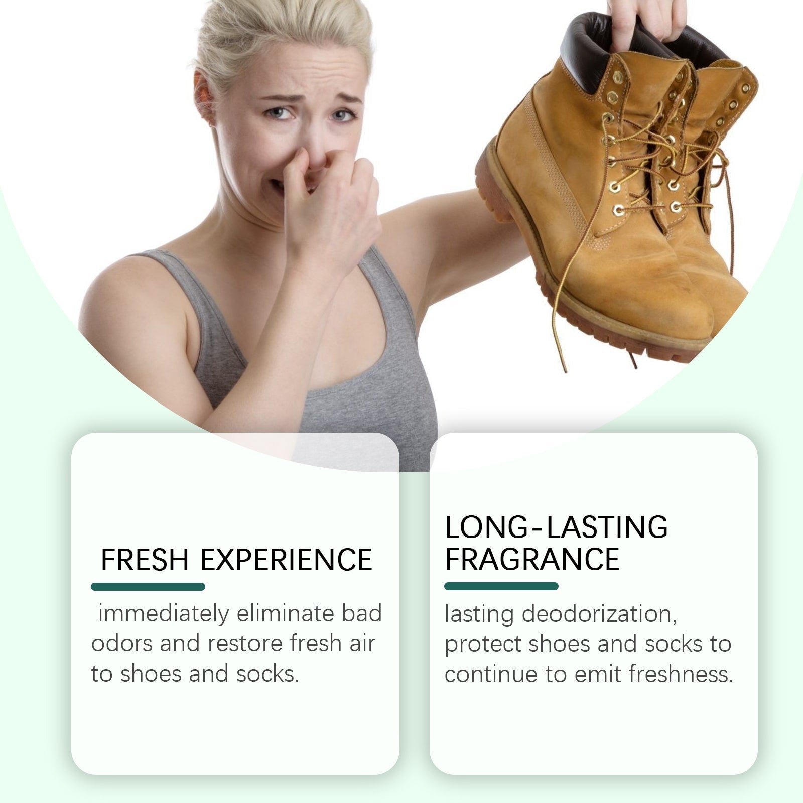 Fresh Shoe & Sock Deodorant, Clean Odor, Easy Spray, Odor Eliminator, Shoe Cabinet Freshness ,100ml