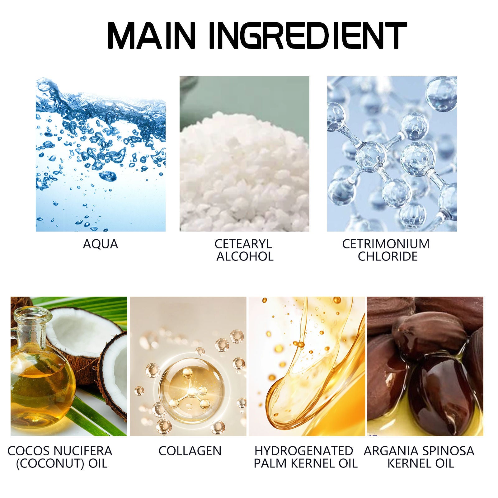 Collagen Hair Mask for Smooth Hair, Deep Moisturizing, Repair Dry Frizzy Hair ,50g