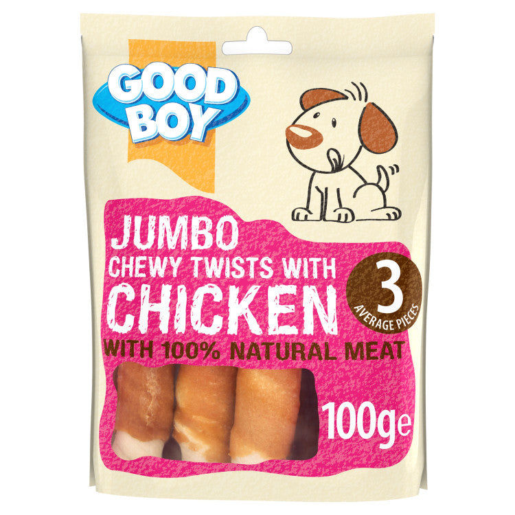 Good Boy Jumbo Chicken Chewy Twists - 100g