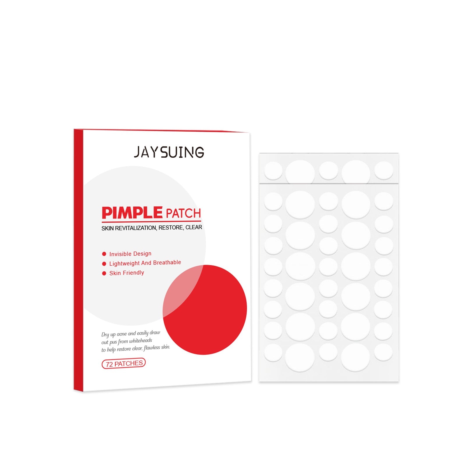 Salicylic Acid Acne Patches, Gentle, Breathable, Fast-Acting Acne Care Solution ,72pcs