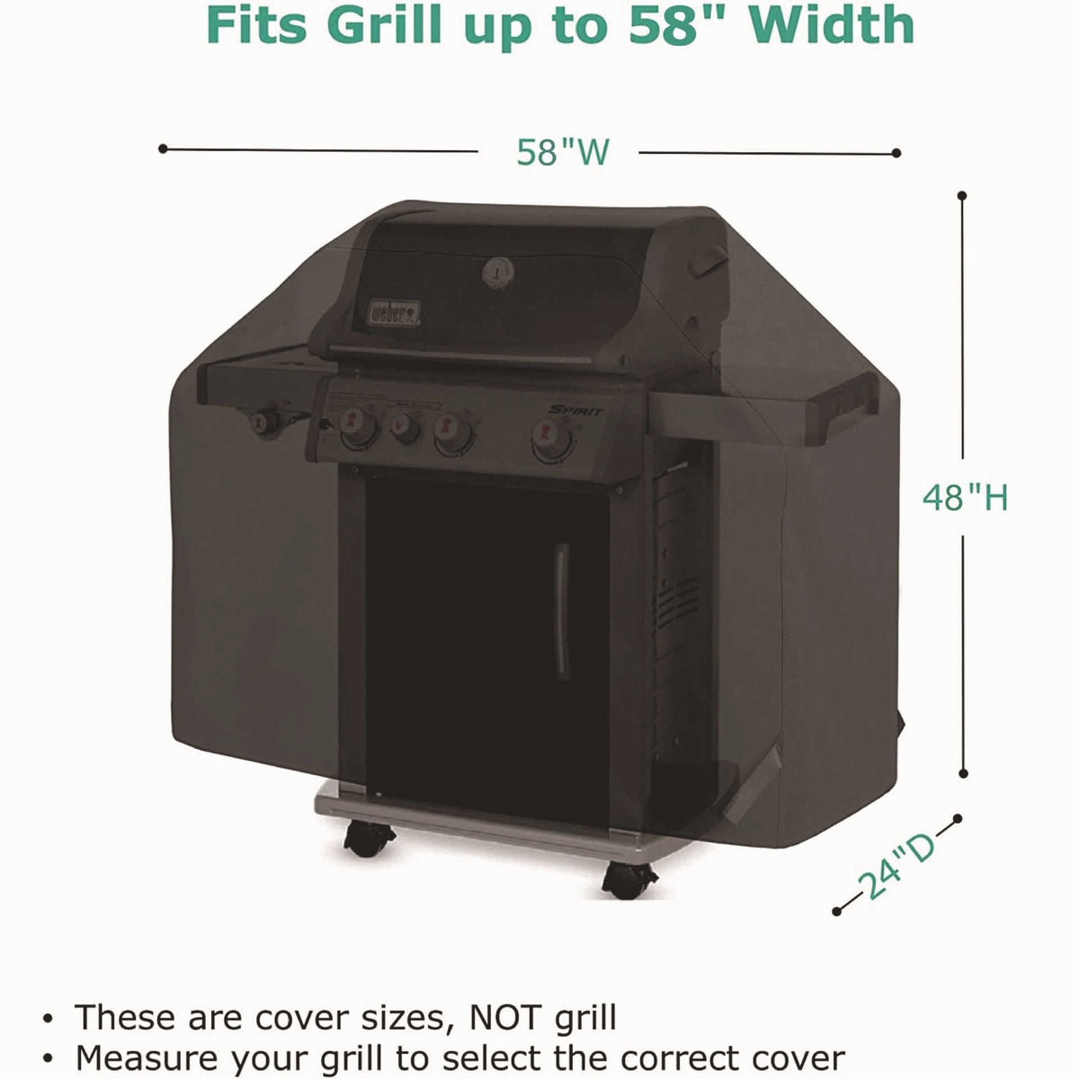BBQ Cover 600D Oxford Waterproof Gas Grill Cover Outdoor Portable Grill Cover