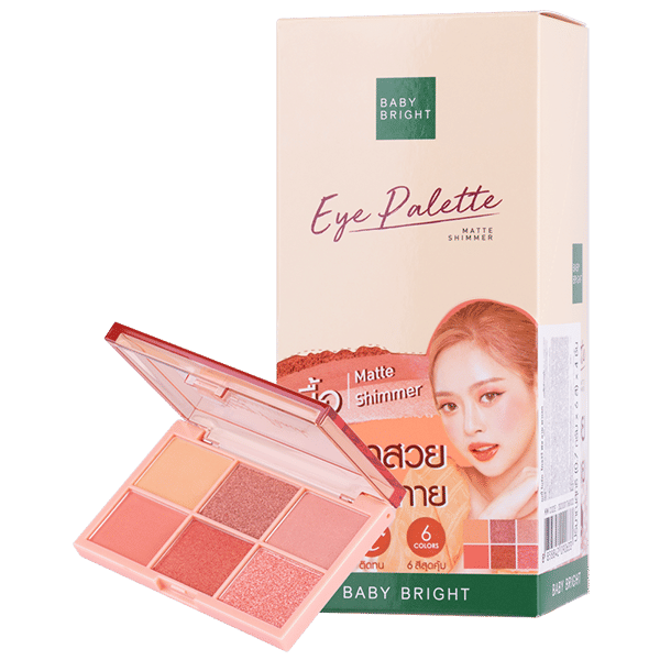 GLOWY PEACH EYE PALETTE 0.7G X 6COLORS BABY BRIGHT (M)
