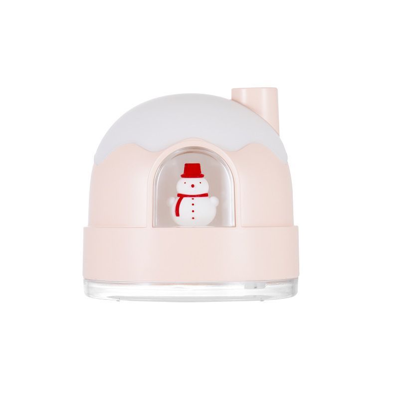 Portable Household Humidifier Igloo Snowman Night Light Christmas Gift Decor