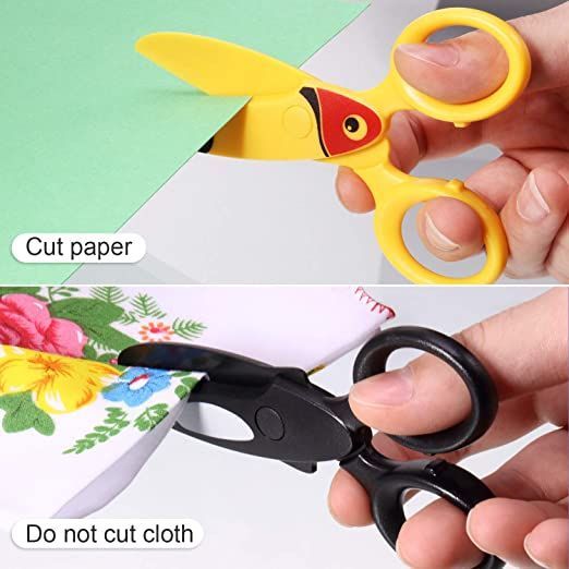 3Pcs Cartoon Scissors Kids Safety Scissors Training Scissors For Cutting Paper