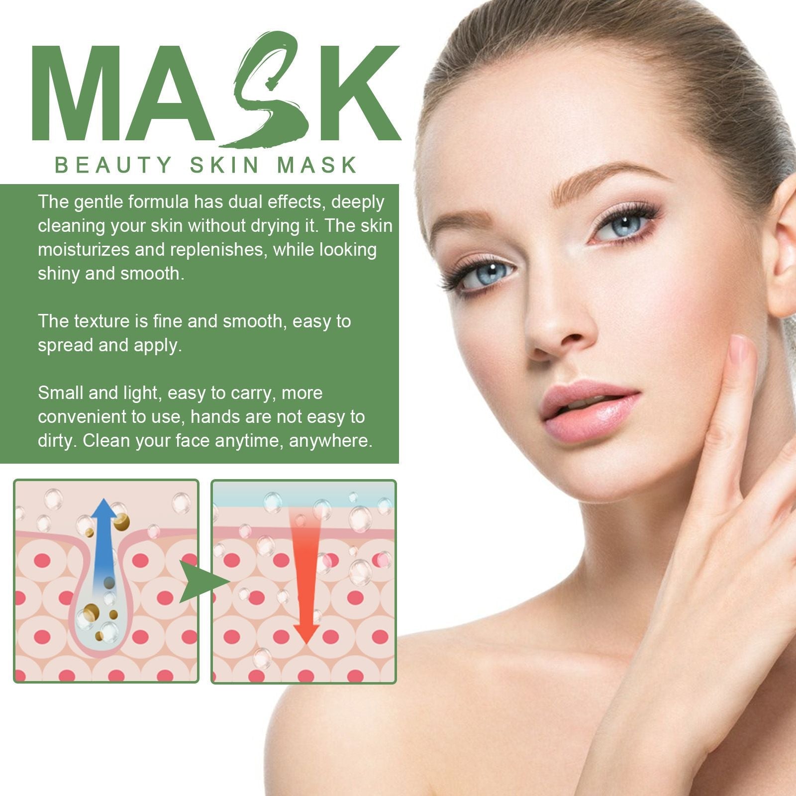 Green Tea Clay Mask Stick Pore Care 40g
