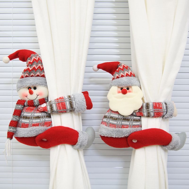 Christmas Curtain Buckle Santa Claus Tieback Xmas Curtain Clip Home Decor Window Accessories