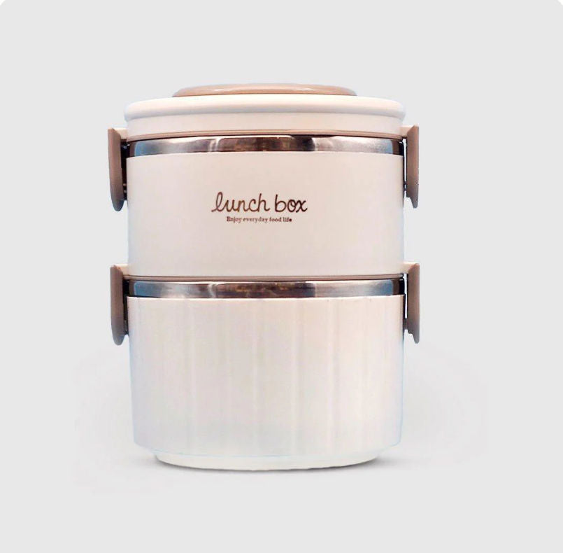 Twisoo Lunch Box Stainless Steel two levels, Mix Colors