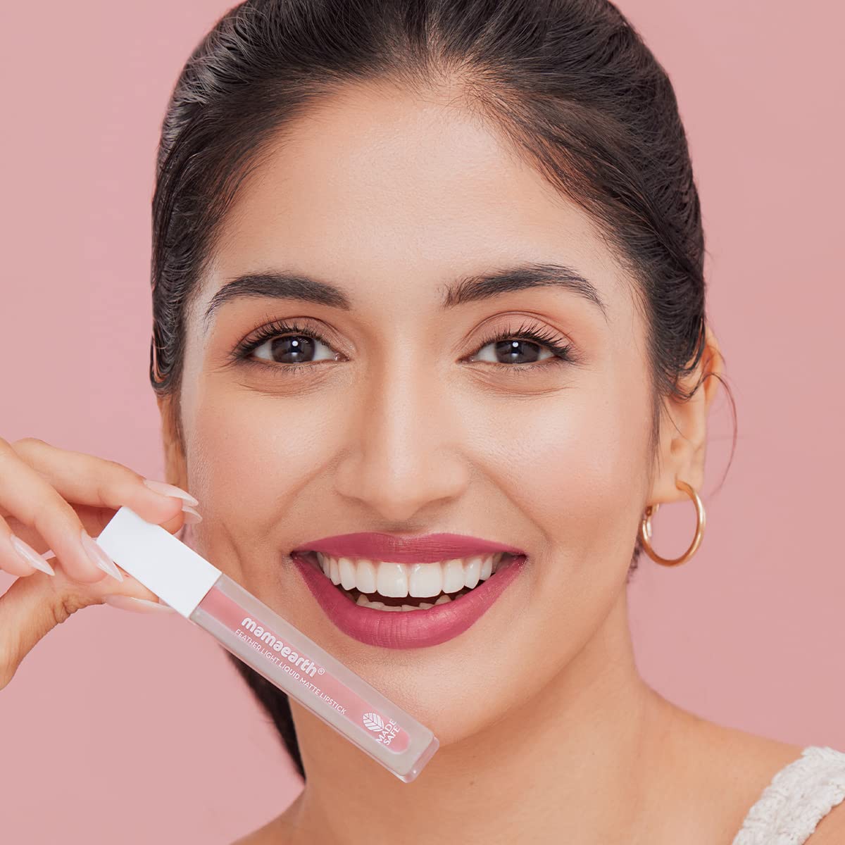 أحمر شفاه سائل مطفي خفيف الوزن من Mamaearth 07 Pink Orchid 1.2 مل