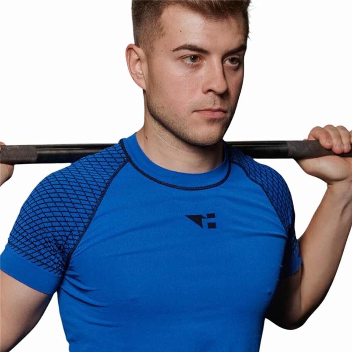 تي شيرت رجالي بأكمام قصيرة Hanker Kampo أزرق