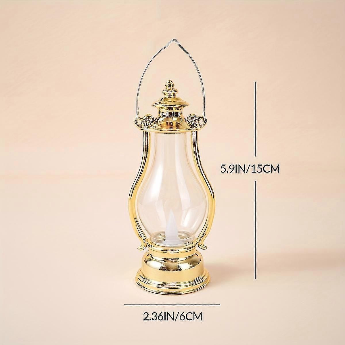 Retro LED Electronic Oil Lamp with Touch Control & Battery Power for Indoor/Outdoor Decorative Lighting