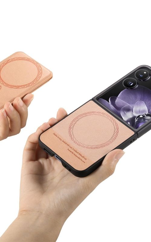 Twill Fabric Leather Skin Phone Case For Xiaomi Mix Flip