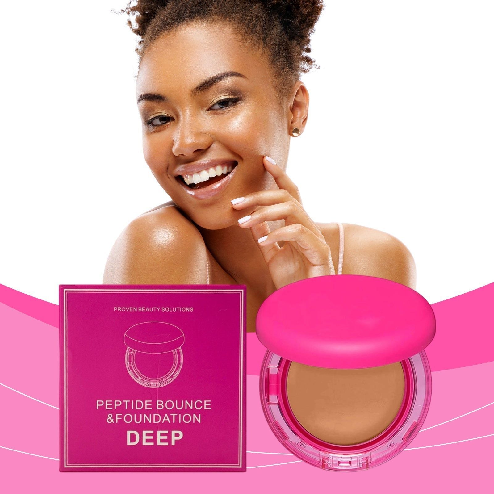 Dark Skin Moisturizing Foundation Cream, Natural Look, Hydrating, Easy to Apply ,20g