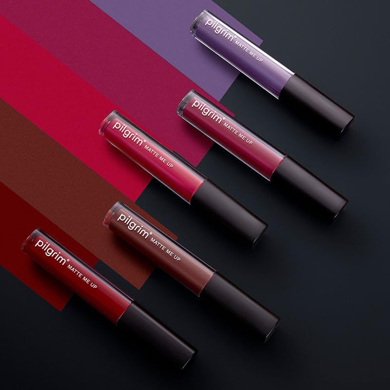 Pilgrim Liquid Matte Lipstick - Berry Tease 3gms