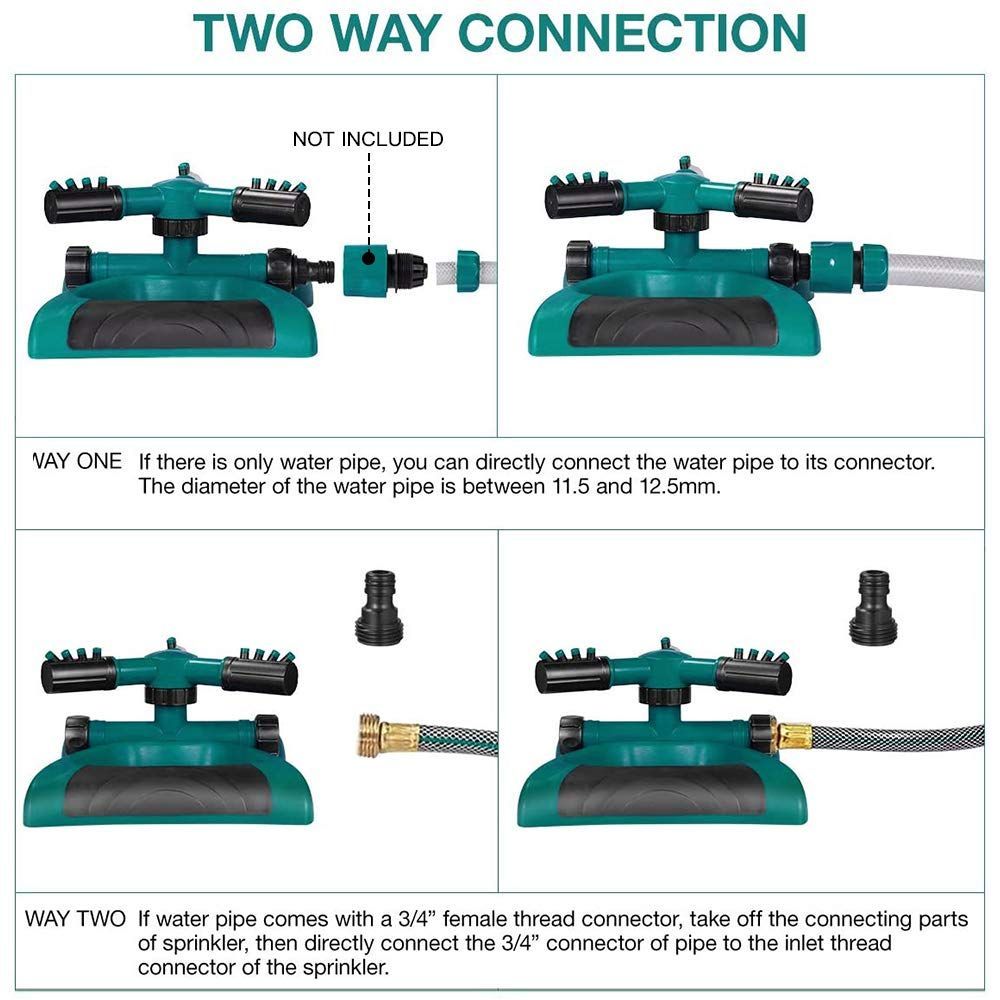Garden Sprinkler Automatic 360 Degree Rotating Irrigation System Watering