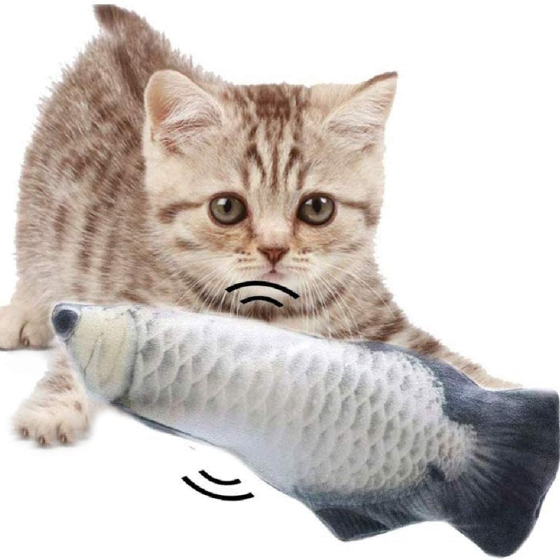 Cat Electric Fish Toy Moving Fish Catnip Plush Toy USB Charging 3D Simulation Active Dolls