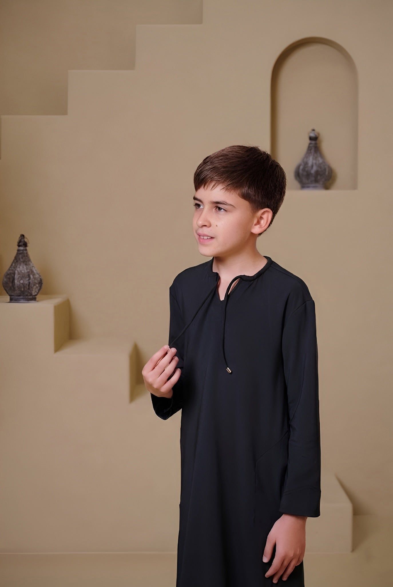 Sahil  Kids Abaya - Black