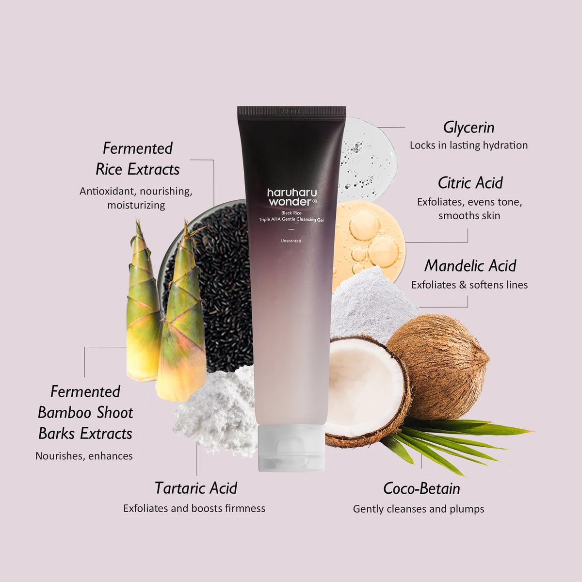Black Rice Triple AHA Gentle Cleansing Gel 100ml