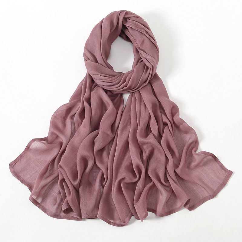 Dark Green Cotton Hijab Scarf for Women 190x85cm