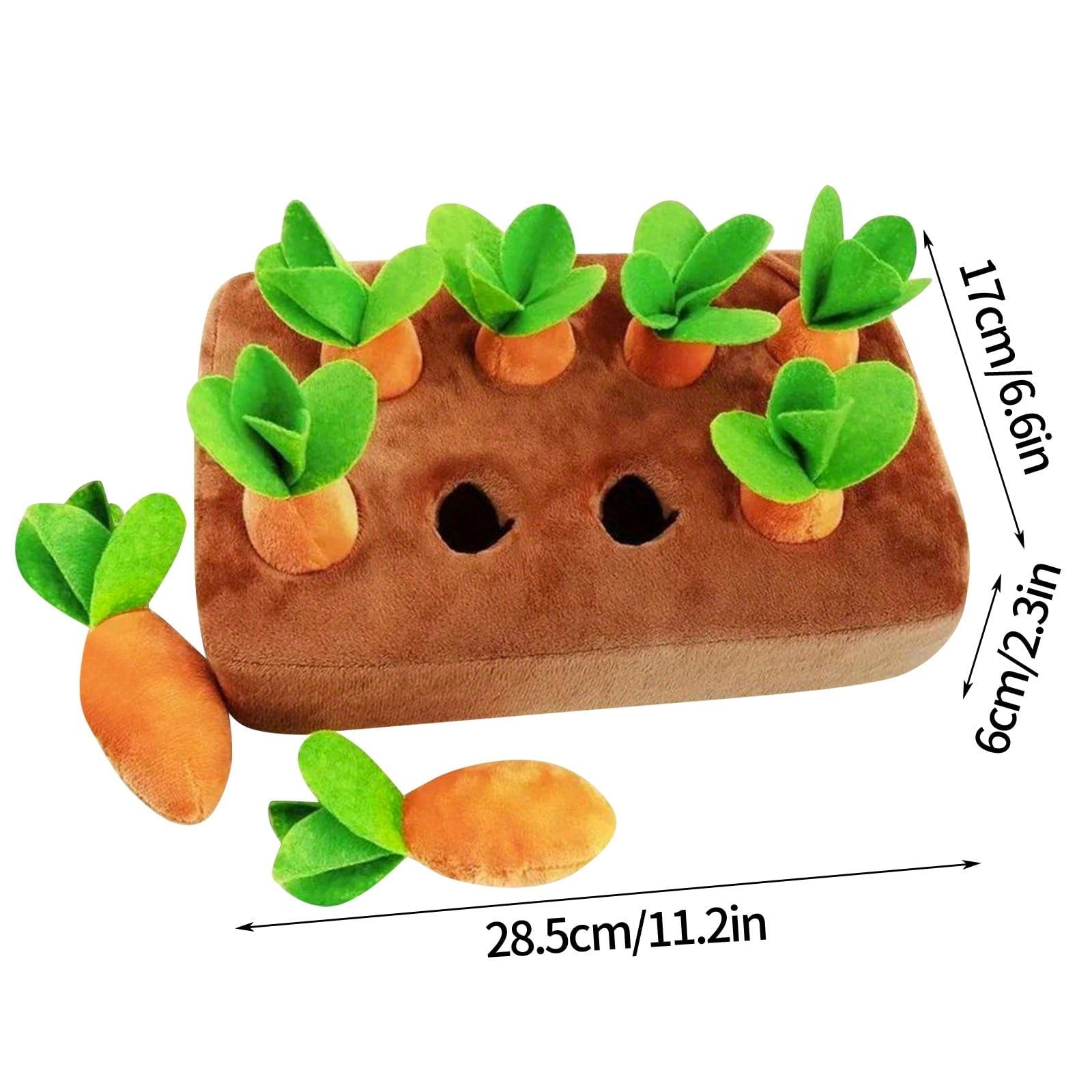 Interactive Plush Carrot Dog Toy Chew Resistant Toys Pet Educational Toys