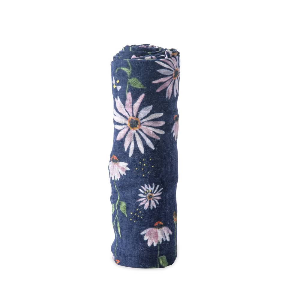 Little Unicorn - Cotton Muslin Swaddle - Dark Cone Flower