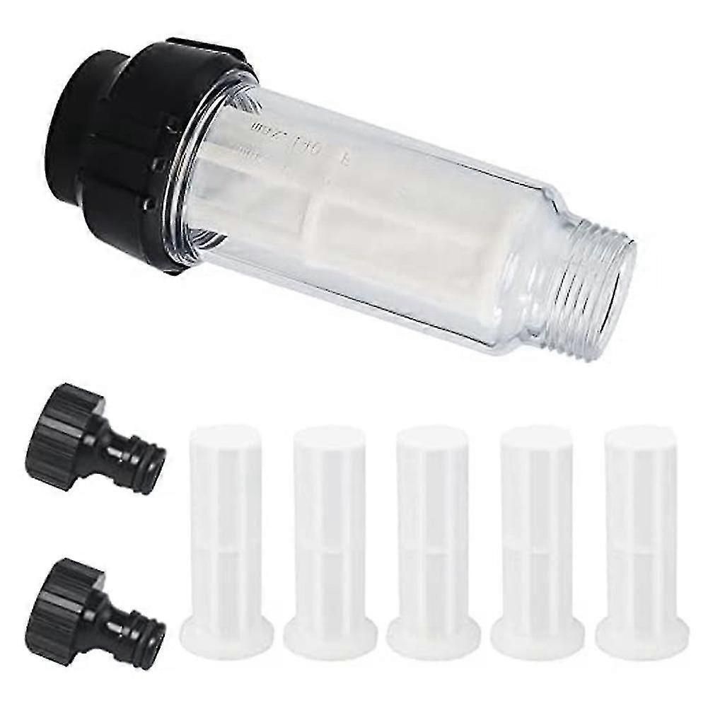 Water Filter Garden Hose, 3/4 Inch Water -filter Water Filter Set With 5 Filter Inserts + 2 Quick A