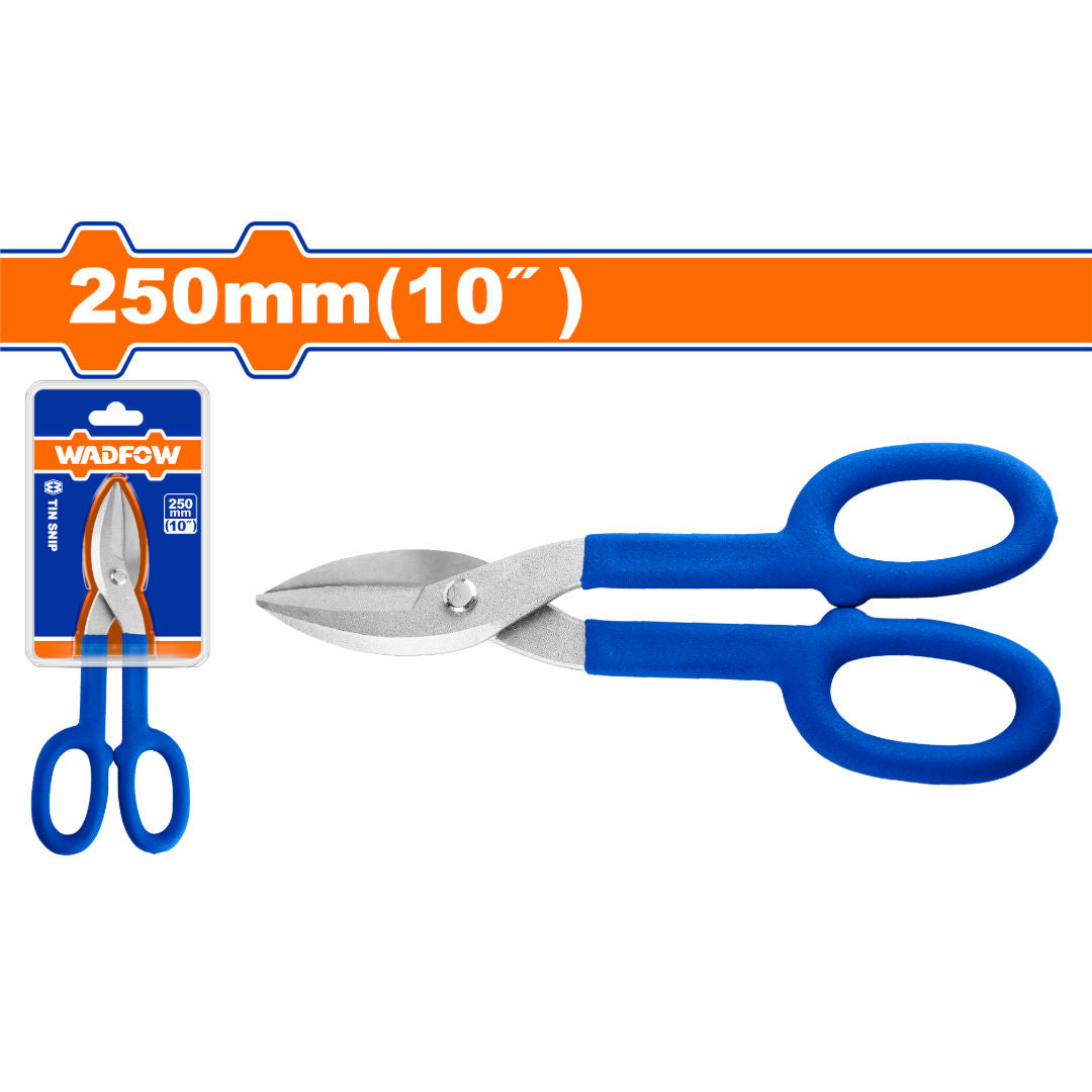 WADFOW Tin Snip 10 Inch, Plastic Handle, Heavy-Duty Cutting
