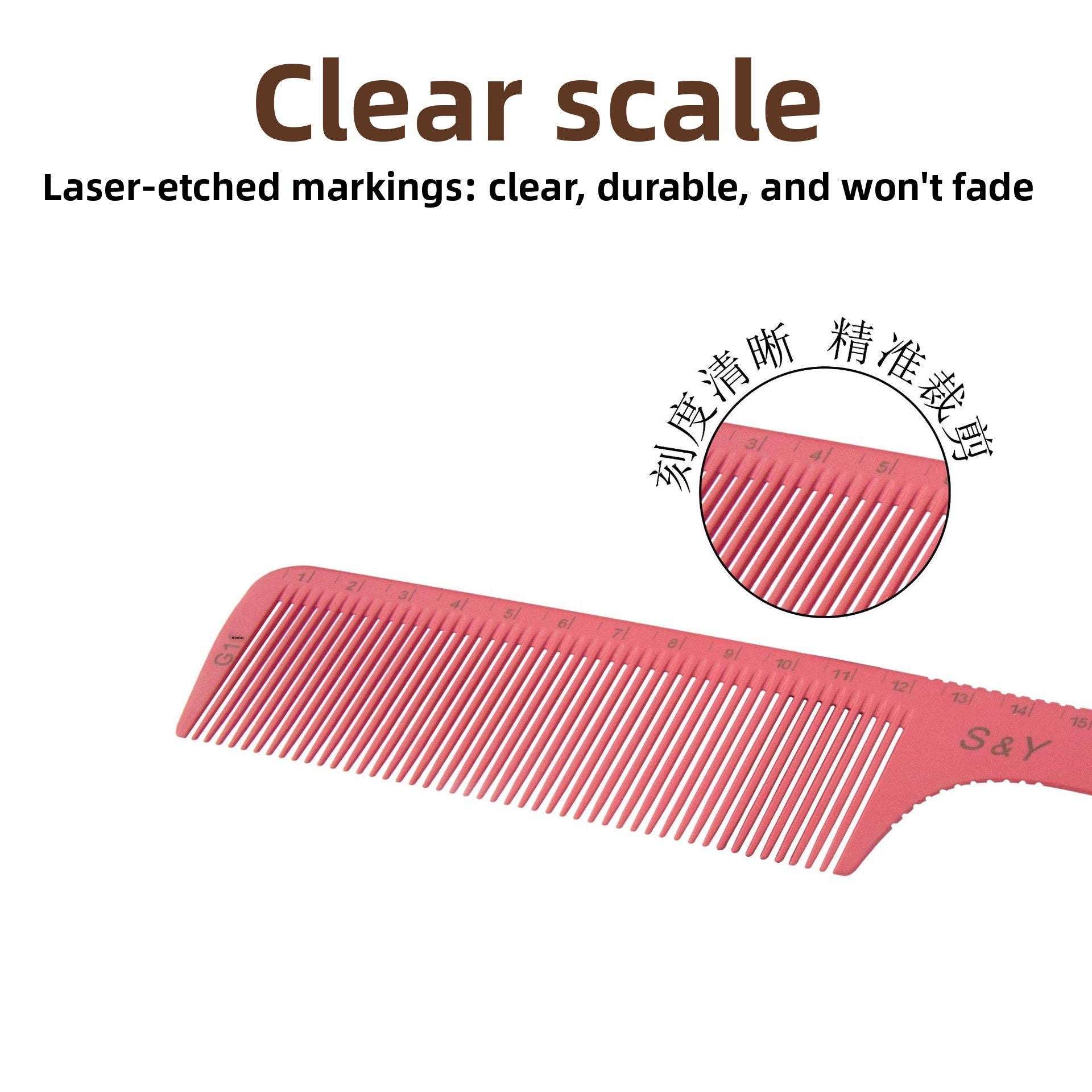 12Pcs Barber Measuring Comb Set with Scale