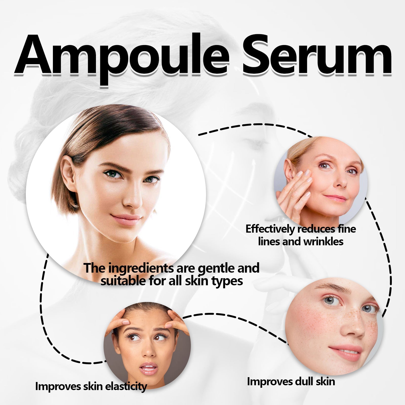 Revitalize Skin with Firming and Moisturizing Ampoule Serum, Anti-Wrinkle, Youthful Glow ,30ml