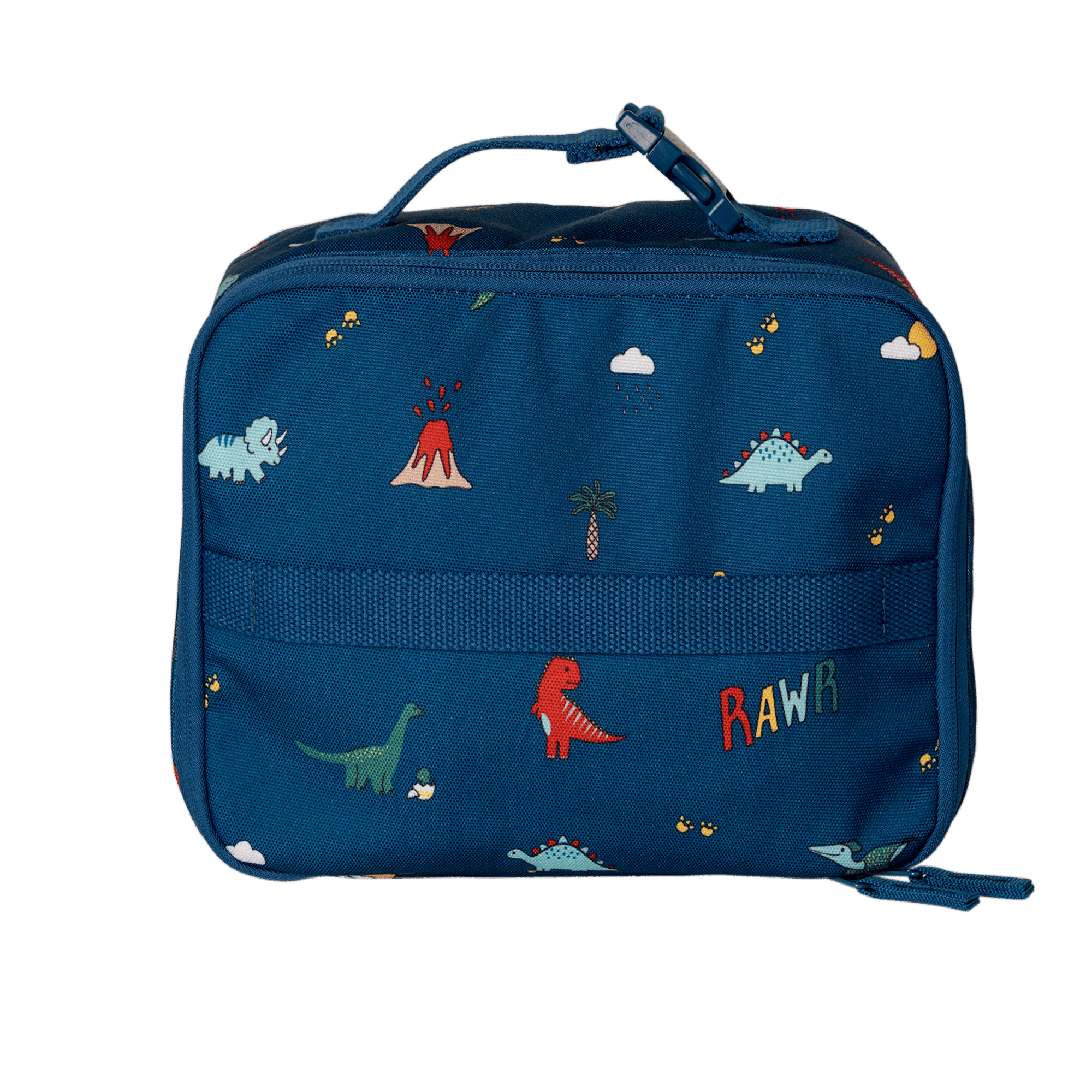 Citron Insulated Square Lunch Bag - Blue Dino