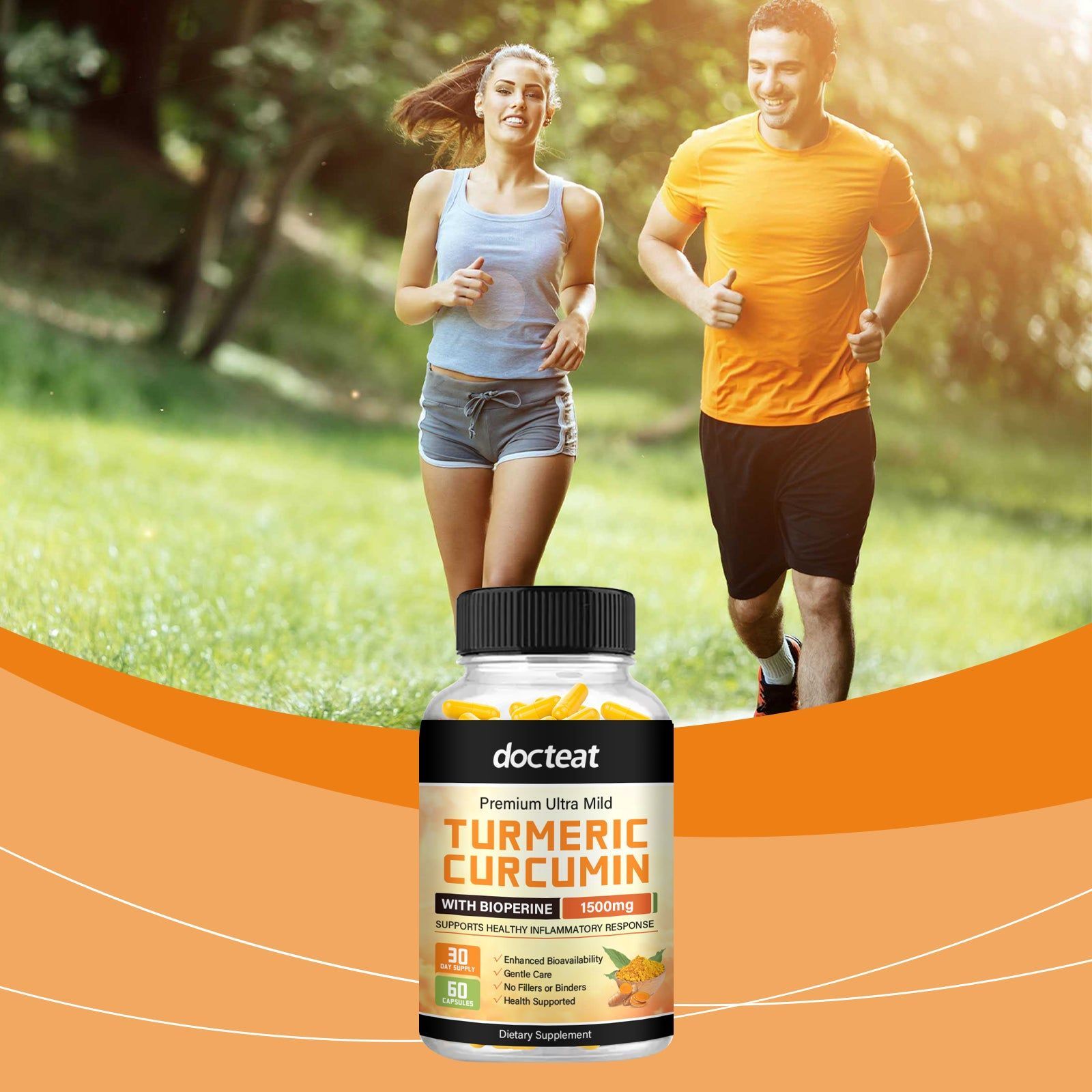 Boost Your Body Care with Curcumin Capsules, Relieve Joint Pain, Enhance Vitality ,60pcs