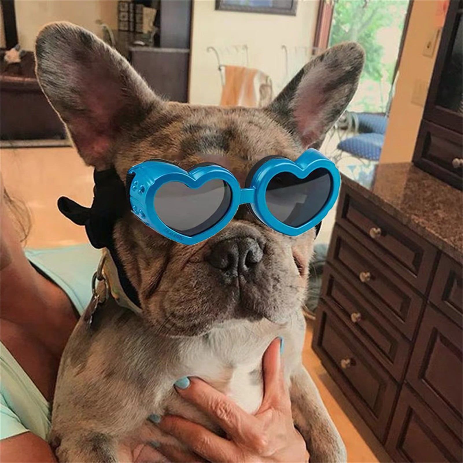 Dog Goggles Dog Glasses Heart Shape Pet Sunglasses for Small Dogs Pet Supplies