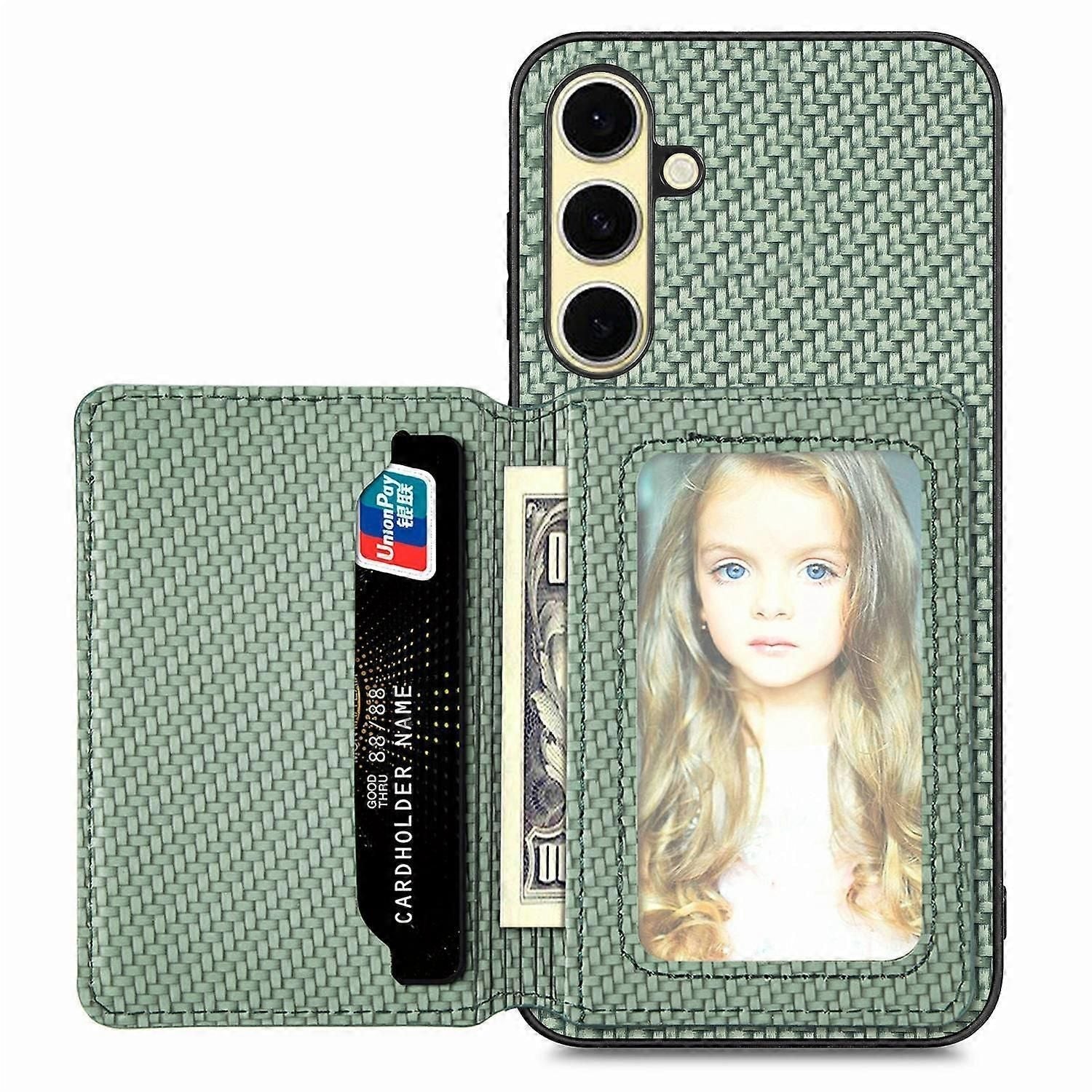 Rfid Blocking Carbon Fiber Leather Case For Samsung Galaxy A56 5G