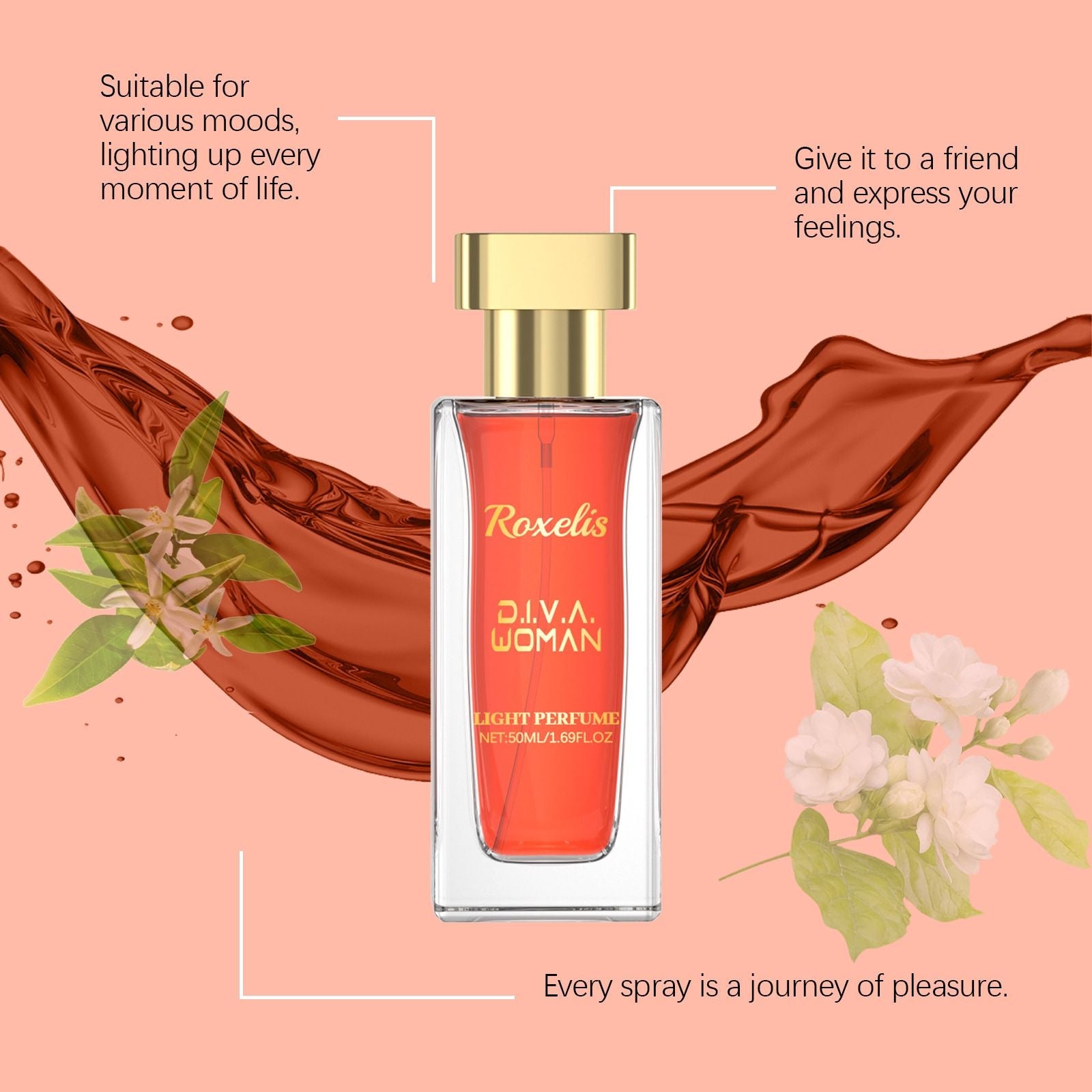 50ml Jasmine Perfume with Floral and Long Lasting Scent