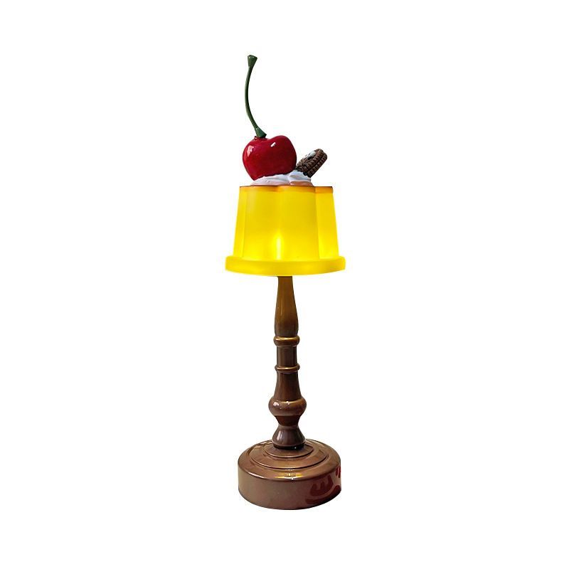 Cute Yellow Pudding Mini Night Light Battery Powered