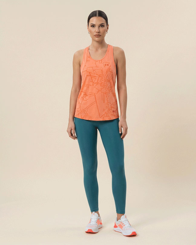 Under Armour Orange Patterned Training Tank