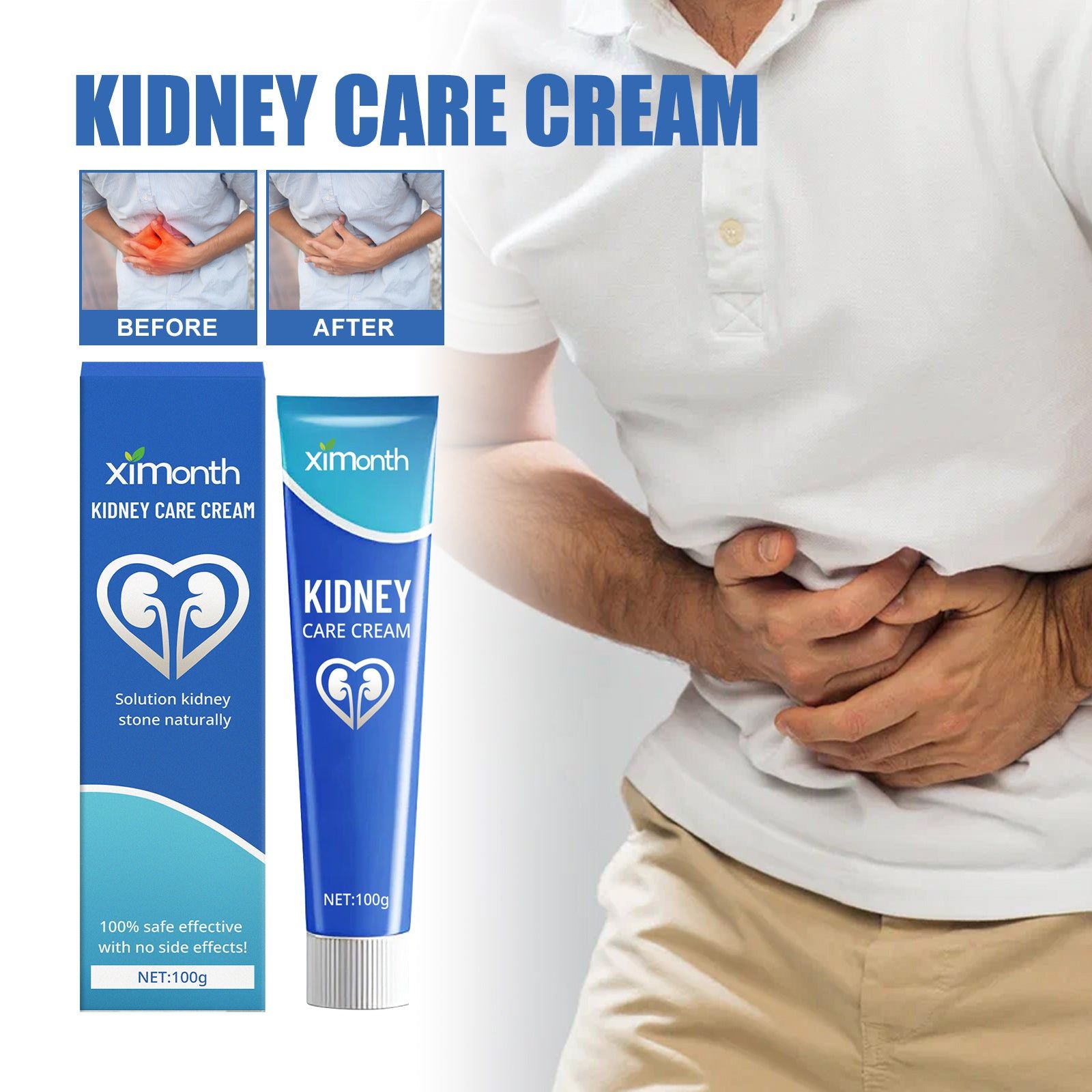 Body Care Cream for Pain Relief, Fatigue, Kidney Support, Natural Wellness ,100g