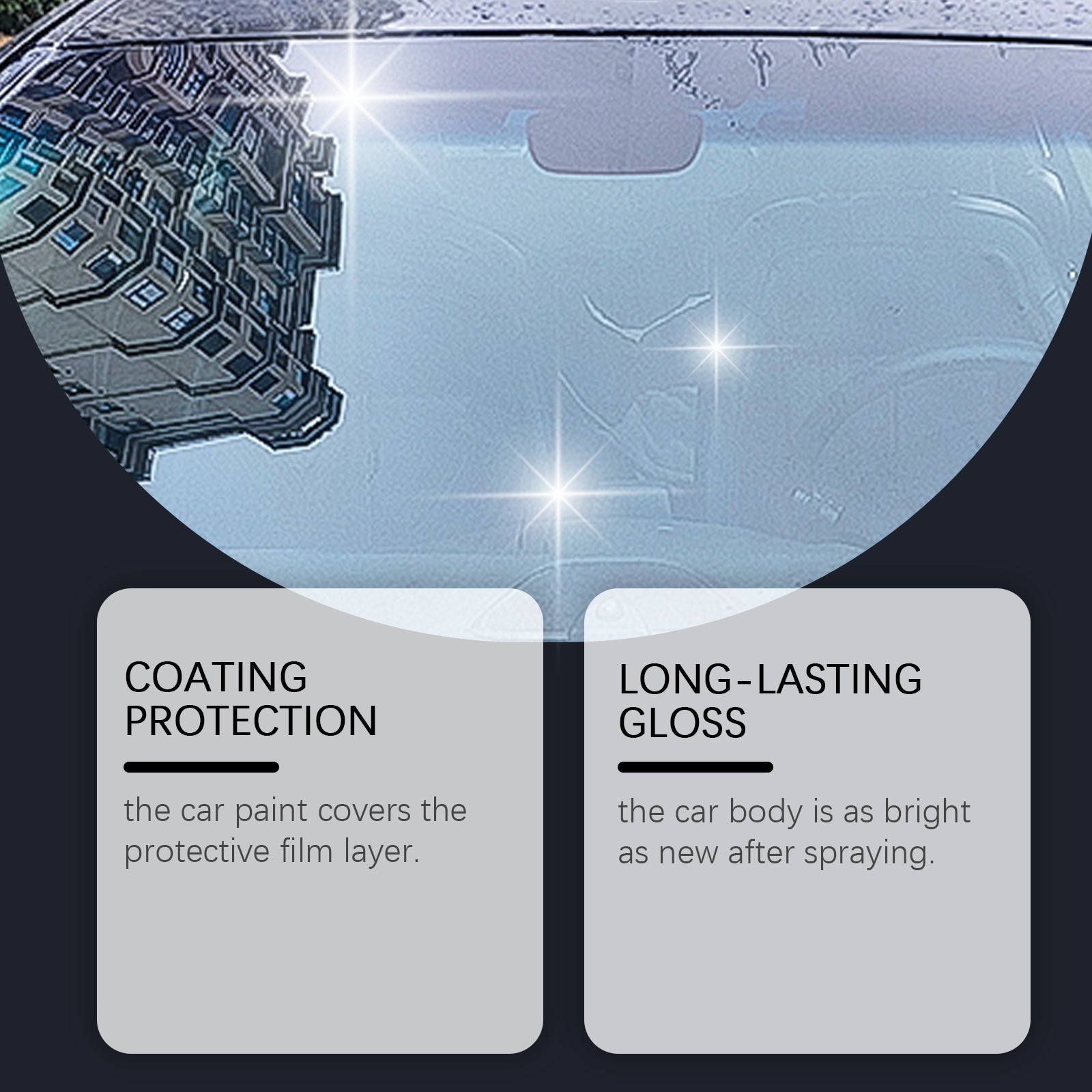 3-in-1 Ceramic Coating Spray, Automotive Surface Protection, Waterproof, Mirror Finish ,1set