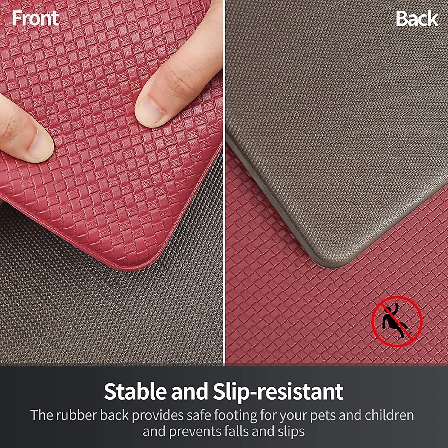 Non Skid Waterproof Kitchen Mats Anti-fatigue Thick Cushioned Floor Rug