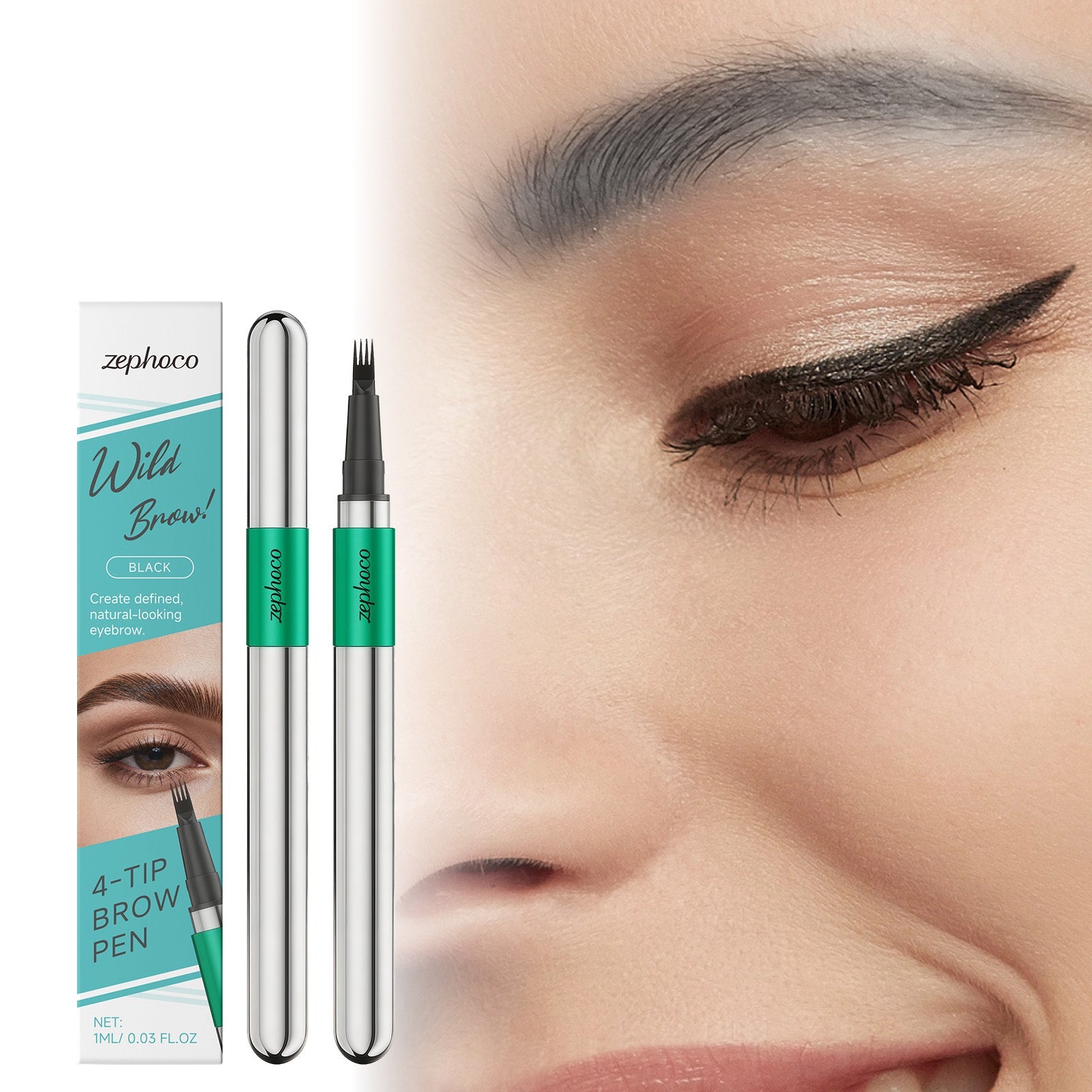 3D Natural Eyebrow Pencil, Smudge-Proof, Beginner Friendly, Long-Lasting, Perfect for All Skin Types ,1ml