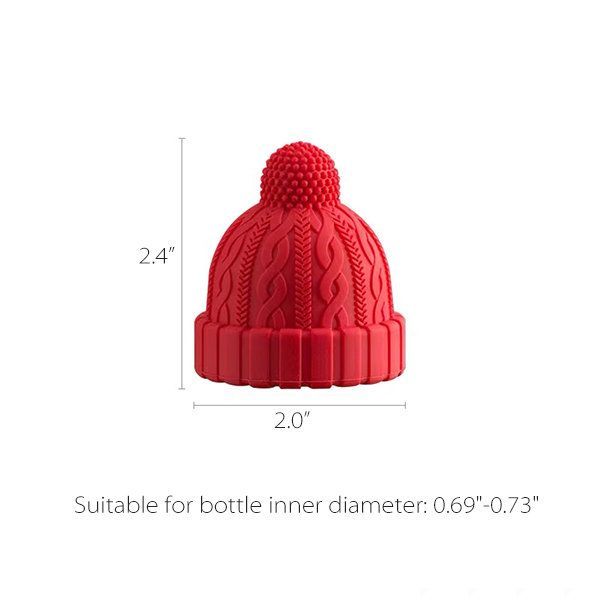 3pcs Silicone Bottle Stopper Beanie Cap Decorative Bottle Plug Cork Replacement For Wine Beverage