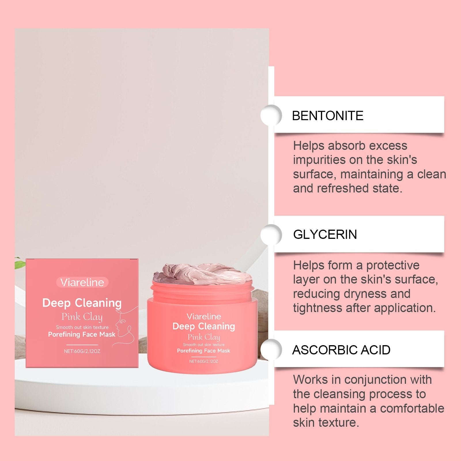 Deep Cleansing Clay Mask Pore Purifying 60g