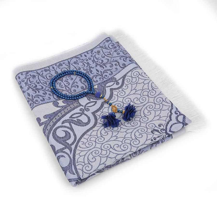 Muslim Prayer Rug With Prayer Beads