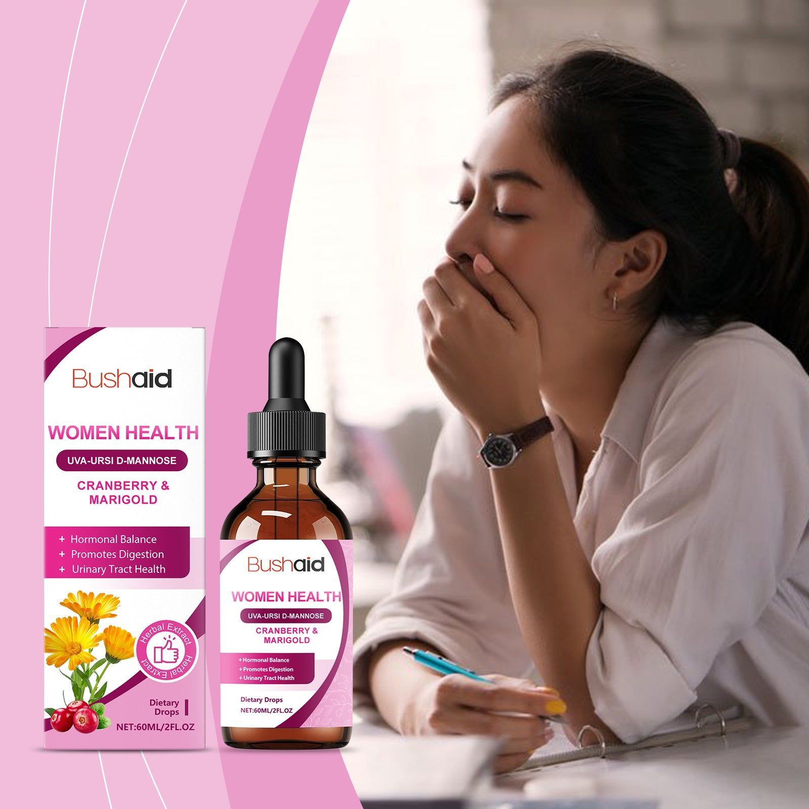 Boost Women's Health with Body Care Supplements, Relieve Menstrual Discomfort, Improve Digestion ,60ml