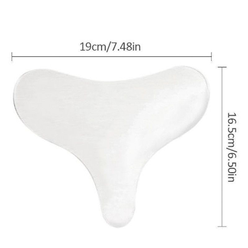 Reusable Anti Wrinkle T Shape Chest Pad Silicone Transparent Breast Lifting Chest Patch